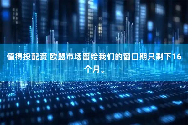 值得投配资 欧盟市场留给我们的窗口期只剩下16个月。